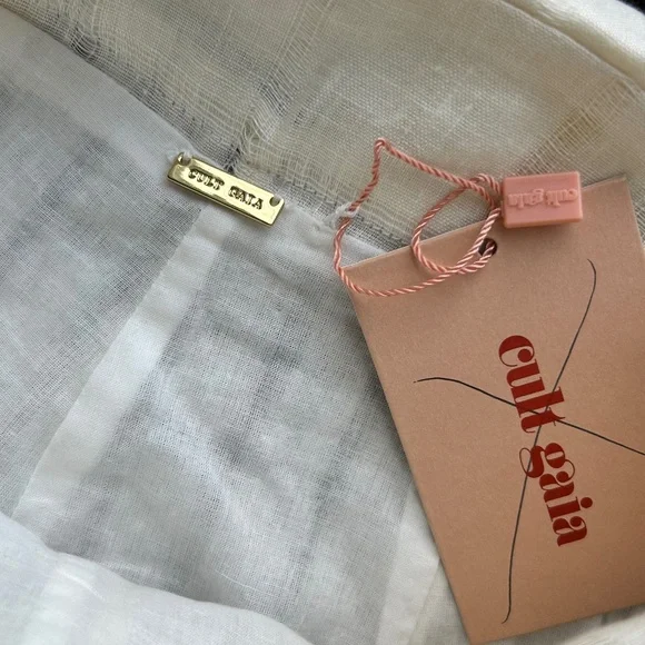 New! Cult Gaia Elle Cream Linen Pantsxxs
